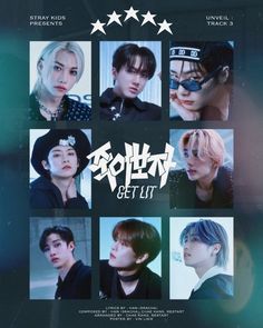 the poster for boys get lit, which features many different hairstyles and colors