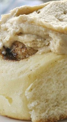 a piece of bread that has been cut in half and is sitting on a plate