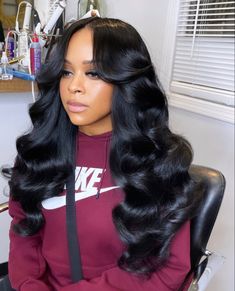 Closure Install, Hd Lace Wig, Waves Hair, Hair Laid, Body Wave Hair, Hair Crush, Middle Part, Baddie Hairstyles, Pretty Hair