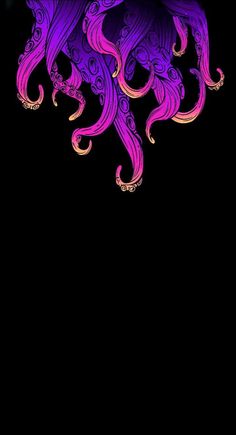 an image of a purple octopus on a black background