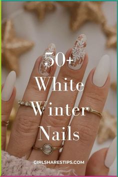 Dive into 50  white winter nails and winter nail trends! Featuring both long and short options perfect for casual wear, wedding, or festive celebrations! Enjoy classy elegant milky nails enhanced with simple ombre techniques alongside eye-catching glitter snowflakes. Available in diverse shapes like square and almond with trendy colors including chrome accents in black or pink—find inspiration whether you're heading to work or planning a holiday party this January and February! White Nails With Black Snowflakes, Winter Nail Art Designs Snowflakes White Glitter, Winter Wedding Nails For Bride, Ombre Techniques, White Winter Nails, Cute Winter Nails, Plaid Nail Designs, Snowflake Nail Design