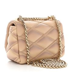 LOUIS VUITTON Lambskin Malletage Pico GO-14 Beige Pink 1408588 | FASHIONPHILE Lv Twist, Beige And Pink, Beautiful Handbags, Leather Interior, Lambskin Leather, Authentic Louis Vuitton, Chain Link, Patch Pocket, Cross Body