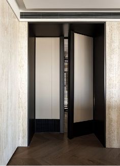 an open door leading to another room