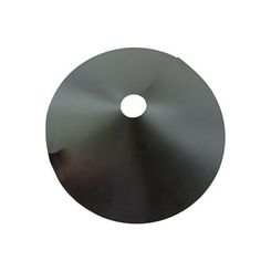 an image of a metal disc on a white background with clipping for the bottom