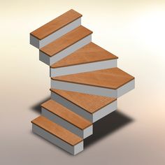 a set of stairs made out of wood and metal