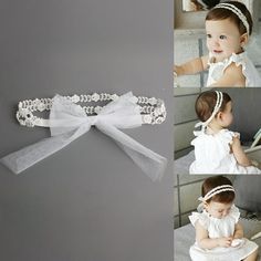 Description: Featuring delicate ivory satin bow and 2 band decor, it can make your sweetheart look prettier. The infant soft hairband is super elastic design, it can provide a comfortable wearing experience. The hair band is made of fabric. The perimeter of the baby hair band is 38cm, the width of the baby hair band is 1cm. The baby hair band is great for daily life, party or photography. Item Name: Baby Hair Band Material:Fabric Size:38cmx1cmx1cm/14.96inx0.39inx0.39in Notes: Due to the light an Handmade Baby Hair Band, Diy Floral Headpiece, Look Prettier, Baby Hair Bands, First Birthday Dresses, Lace Headband, Floral Headpiece, Lace Headbands