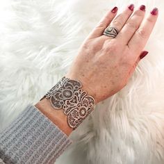 Make a statement with the timeless intricate stretch bracelet. It's the perfect accessory to enhance any outfit - day or night. Silver Bohemian Stretch Bracelet For Party, Adjustable Intricate Design Cuff Bracelet, Stretch Bracelet, Stretch Bracelets, Jewelry Box, Silver Bracelet, Bracelet, Silver