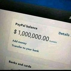 a screen shot of a pay balance on a computer monitor with the words $ 1, 0000 00 per dollar added to your bank