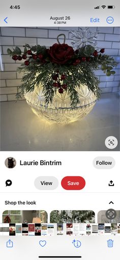 an image of a vase with flowers in it on the app store's facebook page