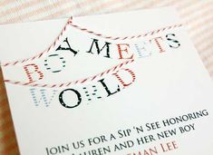 a close up of a wedding card with the word married to a man on it