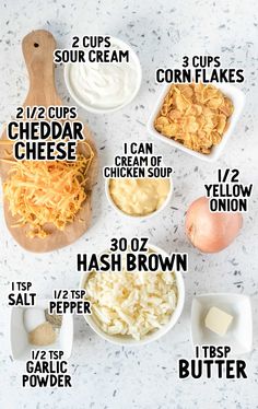 the ingredients to make this recipe include cheese, sour cream and other toppings