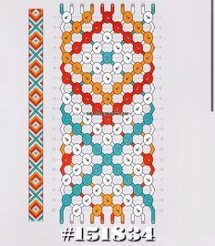 a cross stitch pattern with different colors and designs on the front, side, and back