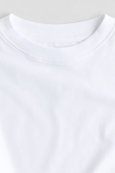 Long-Sleeved Cotton Top - White - Kids | H&M US Loose Fitting Tops, Top Round, Ribbed Neckline, Cotton Top, Cotton Tops, White Long Sleeve, Workout Tops, H&m, Loose Fitting