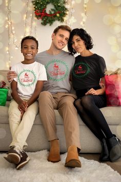 Merry Christmas family t-shirts, great Holidays outfit. Fashion Unisex, Women's and Kids Tees. 100% cotton soft tee ---- Women's T-shirts: Width Length - CENTIMETERS XS - 44 64.5 centimeters S - 45.5 65 centimeters M - 47 66.5 centimeters L - 48.5 69.5 centimeters XL - 52.5 72 centimeters XXL - 55.5 72 centimeters ----------------------------------------------------- Width Length - INCHES XS - 17 25 inches S - 18 25.5 inches M -18.5 26 inches L - 19 27 inches XL - 20.5 28 inches XXL - 22 28.5 -- Matching Holiday Outfits, Family Graphic, Family Christmas Outfits, Outfits Unique, Christmas Outfits, Christmas Family, Trendy Tshirts, Teen Fashion Outfits, Family Matching