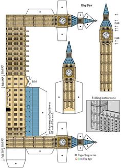 paper model of big ben and the clock tower