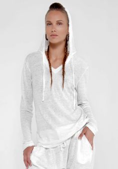 Linen women top Jersey Linen Long Sleeve Hoodie Tee Shirt – Claudio Milano Luxury Cotton Hoodie With Relaxed Fit, Luxury Relaxed Fit T-shirt For Loungewear, Luxury Loungewear Sweatshirt With Drawstring Hood, Luxury Hooded Sweatshirt With Relaxed Fit, Luxury Casual Hoodie With Relaxed Fit, Luxury White Hoodie For Loungewear, Luxury Spring Loungewear Sweatshirt, Luxury Casual Sweatshirt For Loungewear, Luxury Cotton Athleisure Hoodie