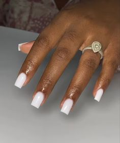 Square Acrylic Nails Classy, Nails Classy, Short Square Nails, White Acrylic Nails, Work Nails, Coffin Nails Long, Acrylic Nails Coffin Short