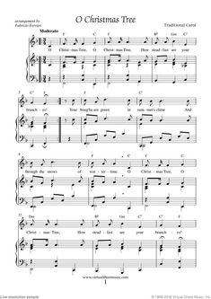 the christmas tree sheet music for choir