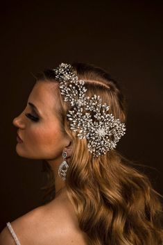 MINERA-PEARLS Majestic and Luxurious Headpiece / Halo Design Headpiece Halo, Bridal Hair Vines, All Hair Styles, Pearl Headpiece, Boutique Couture, Crystal Headpiece, Halo Design, Bridal Hair Vine, Bridal Headpiece