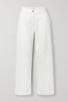 It can sometimes be hard to accurately convey the quiet effortlessness of The Row's clothes - you just know it as soon as you see it. These 'Perseo' jeans are made from rigid white denim and have relaxed, straight legs. Straight White Jeans, The Quiet, Fall Shopping, White Denim, See It, Women Collection, Straight Leg Jeans, White Jeans, The Row