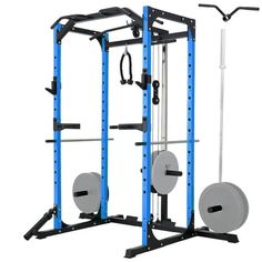 an image of a gym equipment set with wheels and barbells on the side