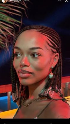 Cornrows With Hair Out, Braids With Beads Aesthetic, Doechii Braids, Protective Styles With Natural Hair, Big Forehead Black Women, Beads With Braids, Beads Natural Hairstyles, Two Toned Braids, Natural Protective Hairstyles For Black Women