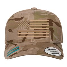 AMERICAN FLAG 3D EMBROIDERED SNAPBACK - Cape Crew Military Camouflage Trucker Hat For Sports, Military Style Camouflage Trucker Hat For Sports, Camouflage Trucker Hat For Sports, Adjustable Camouflage Snapback Hat For Sports, Military Camouflage Trucker Hat With Curved Bill, Camouflage Snapback Trucker Hat For Sports, Military Camouflage Trucker Hat With Visor, Brown Snapback Hat For Sports With Curved Bill, Military Style Camouflage Trucker Hat With Visor