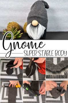 Making A Gnome Diy, Gnome Hat Ideas, How To Sew A Gnome, How To Make Gonks, Sock Gnomes Diy How To Make No Sew, Homemade Gnomes Diy, Gnome Diy How To Make, Sock Gnomes Diy How To Make