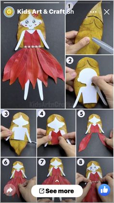 step by step instructions on how to make an origami girl doll with paper