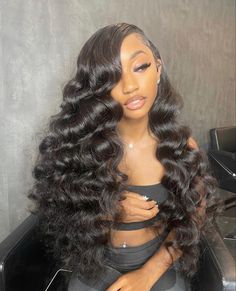 Frontal Wig Hairstyles, Birthday Hairstyles, Quick Weave Hairstyles, Frontal Hairstyles, Pretty Braided Hairstyles, Hair Ponytail Styles, Hair Laid, Ponytail Styles, Front Lace Wigs Human Hair