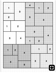 the square puzzle is shown in black and white, with numbers on each one side