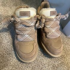 Ugg Sneaker Boots, Ugg Shoes With Laces, New Uggs 2024, Lowmel Ugg Sneaker, Ugh Trainers, Earthy Sneakers