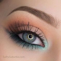 21 Inspiring St Patrick'S Day Makeup Looks 3 Makeup For Teal Eyes, Mint Green Makeup Looks, Nyx Brow, Mint Makeup, Makeup Cantik, Peach Smoothie