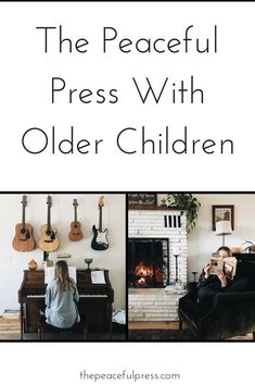 the peaceful press with older children is an easy way to learn how to play guitar