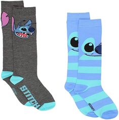 Lilo & Stitch 2 pack Knee High Socks (Big Kid/Teen/Adult) #disney #liloandstitch #teen #girls #women #tween #socks #kneesocks #charactersocks #disneysocks #amazon #shopamazon #amazonprime #yankeetoybox Stitch Socks, Stitch Blue, Disney Shows, Lilo Stitch, Stitch 2, Disney Lilo, Calf Socks