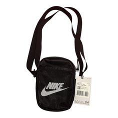 Small Nike Bag Small Nike Bag, Nike Black Everyday Bags, Practical Nike Nylon Bag, Nike Sporty Bags With Zipper Closure, Nike Black Nylon Bag, Nike Bag, Nike Bags, Mini Bags, Nike Black