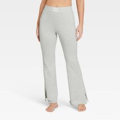 Jockey Generation™ Women's Cotton Stretch Flare Lounge Pants - Gray S: Midweight, Organic, Comfort Fit, Pull-On Stretch Cozy Bottoms For Lounging, Comfy Super Soft Stretch Bottoms, Cozy Stretch Bottoms With Super Soft Details, Comfy Fitted Bottoms For Loungewear, Cozy Fitted Bottoms For Lounging, Cozy Fitted Lounging Bottoms, Comfy Stretch Bottoms For Lounging, Flare Lounge Pants, Flatten Tummy