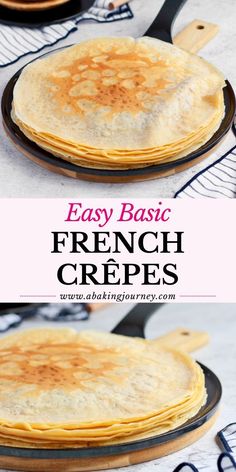 easy basic french crepes are the perfect side dish for breakfast or brunch