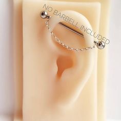 a fake ear is attached to a chain