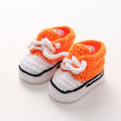 Newborn Crochet Baby Booties/High Tops/Sneakers/Shoes/Lace Up Shoes Your Little One Will Look Super Cute In These Crochet Orange Yarn Booties. It’s Perfect For The Baby’s First Photo Shoot, Photography Props, Unique Baby Shower Gifts, Birthday, Christmas, Halloween. Material: It's Hand Crocheted With Soft Acrylic Yarn (Comfortable, Breathable). Size: 0-6 Months. (Around 10 Cm). From A Pet/Smoke Free Home Brand New! Ships Via Usps Priority Mail Within 24 Hours. Large Quantity Available. Newborn Crochet Booties, Baby Yoda Costume, Shoes Crochet, Toddler Slippers, Newborn Shoes, Boys Knits, Knit Shoes, Crochet Booties