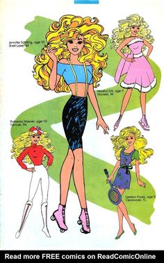 an advertisement for barbie dolls from the 1960s