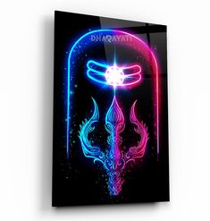 a neon poster with an image of a demon and the word tararang on it