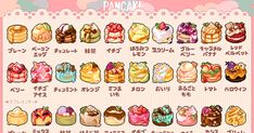 an image of a game screen with different types of donuts and other desserts