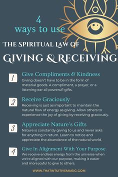 the 4 ways to use the spirit law of giving & receiving in your life info