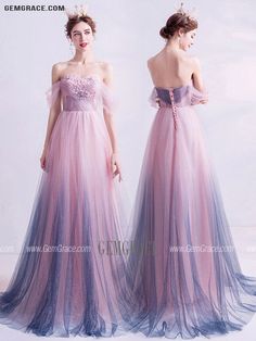 Pink Strapless Tulle Gown, Tulle Fairy Dress For Wedding, Pink Tulle Dress With Sweep Train, Purple Tulle Fairy Dress For Wedding, Purple Fairy Style Wedding Dress, Fairy Style Purple Wedding Dresses, Purple Fairy Wedding Dresses, Pink Fairy Dress For Wedding, Pink Tulle Fairy Dress For Prom