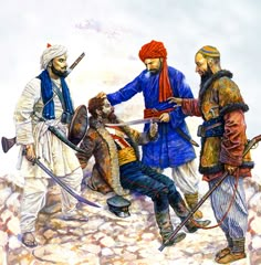 Afghan tribesmen holding a British officer captive during the Anglo-Afghan War, 1839–80 British India, Historical Armor, History Of India, Historical Painting, Historical Art, Historical Pictures, Military Uniforms