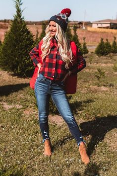 What's New • Impressions Online Boutique Plaid Jeans, Hunter Outfit, Cute Country Outfits, Red Buffalo Plaid, Family Picture Outfits, Junior Fashion, Impressions Online Boutique, Red Flannel