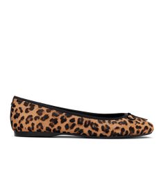 For a bold twist on our customer-favorite ballet flats, we recreated the Hummingbird in a fiercely chic leopard print, crafted from soft, natural calf hair. Featuring our Barefoot Ballerina technology, this silhouette includes a completely flexible satin-lined footbed that bends with you as if you are barefoot, but still offers full arch support and seven layers of cloud-like comfort. This style statement-maker is complete with our signature grosgrain backtab and gold Birdies logo. | The Hummingbird - Leopard Print Calf Hair Birdies Flats in  Calf Hair Soft Natural, Calf Hair, Style Statement, Birdy, Arch Support, Womens Flats, Ballet Flats, Leopard Print, Arch