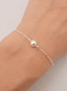 Single Tiny Pearl Bracelet, Sterling Silver Floating Pearl Minimalist Bridesmaid Bracelet 0319 Adjustable Sterling Silver Pearl Bracelet For Gift, Adjustable Sterling Silver Bracelet With Pearls For Gift, Classic Sterling Silver Pearl Bracelet For Gift, Classic Sterling Silver Pearl Bracelet As Gift, Classic Silver Pearl Bracelet For Bridesmaids, Dainty Sterling Silver Pearl Bracelet, Sterling Silver Pearl Bracelet Gift, Dainty Sterling Silver Bracelets With Pearl Charm, Minimalist Sterling Silver Pearl Bracelet