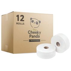 The Cheeky Panda Bamboo Mini Jumbo Toilet Rolls - Plastic Free Packaging Plastic Free Packaging, Toilet Paper Holder, Biodegradable Products, Rolls, Benefits, Fragrance, Packaging